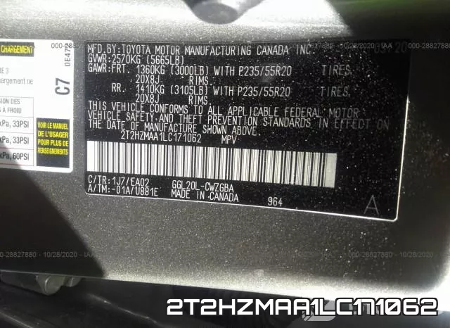 2T2HZMAA1LC171062 фото 10
