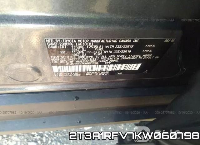 2T3A1RFV7KW060798 фото 10