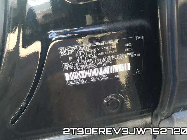 2T3DFREV3JW752720 фото 2