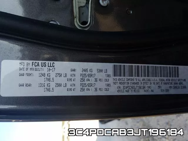 3C4PDCAB3JT196184 фото 2
