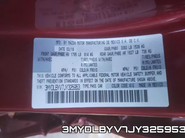 3MYDLBYV7JY325953 фото 2