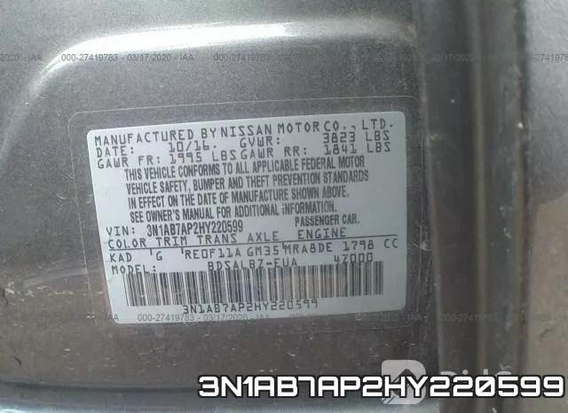 3N1AB7AP2HY220599 фото 10