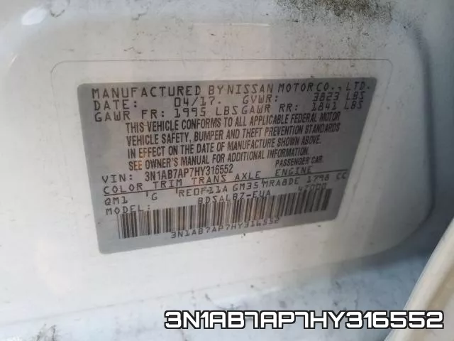 3N1AB7AP7HY316552 фото 2
