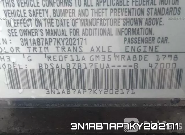 3N1AB7AP7KY202171 фото 10