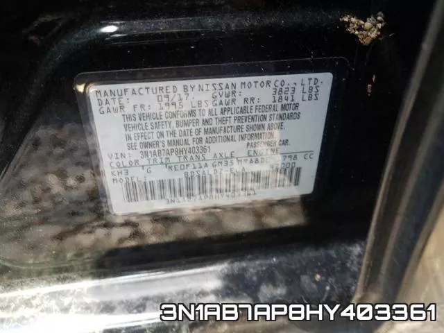3N1AB7AP8HY403361 фото 2
