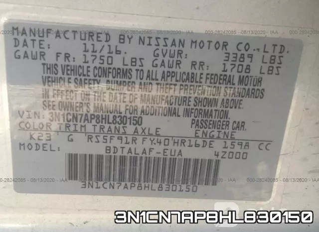 3N1CN7AP8HL830150 фото 9