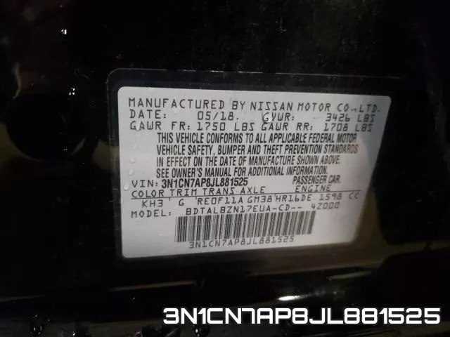 3N1CN7AP8JL881525 фото 2