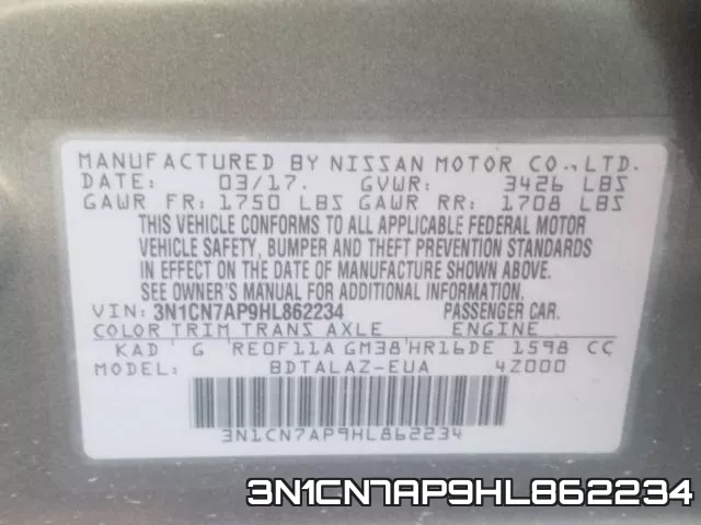 3N1CN7AP9HL862234 фото 2