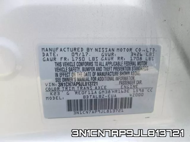 3N1CN7AP9JL813721 фото 2