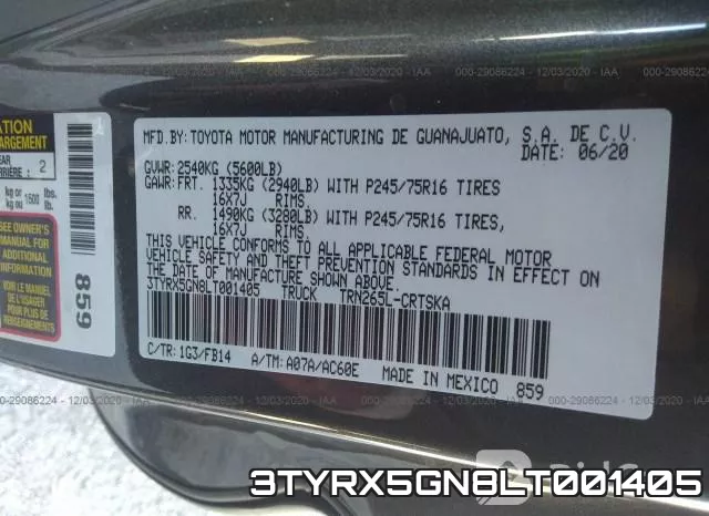 3TYRX5GN8LT001405 фото 9