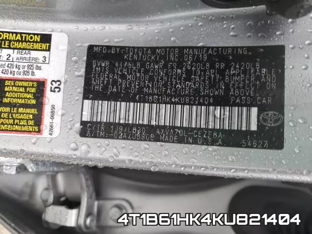 4T1B61HK4KU821404 фото 2