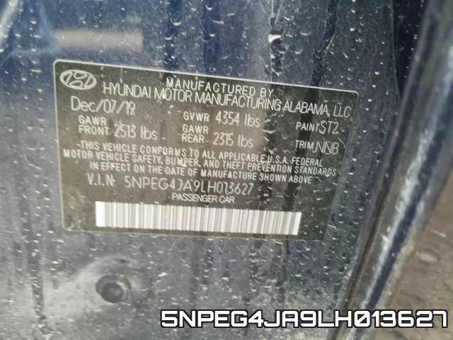 5NPEG4JA9LH013627 фото 2
