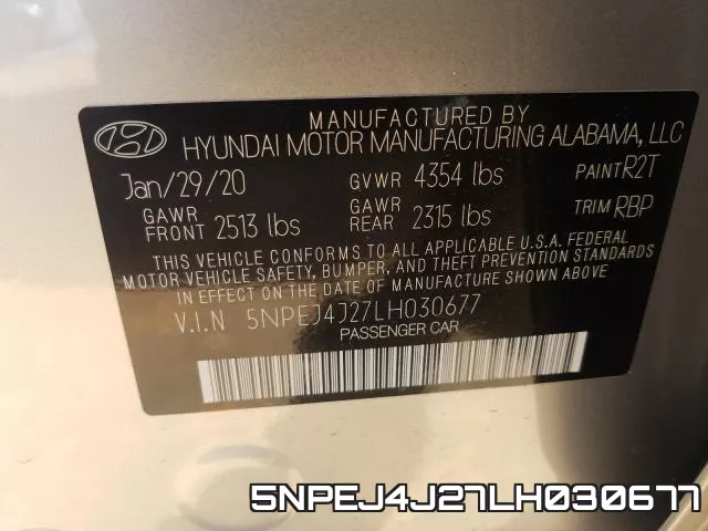 5NPEJ4J27LH030677 фото 2