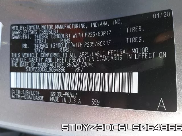 5TDYZ3DC6LS064866 фото 2