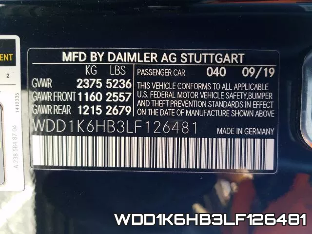 WDD1K6HB3LF126481 фото 2