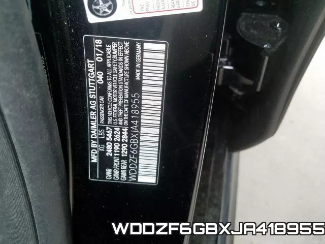 WDDZF6GBXJA418955 фото 2