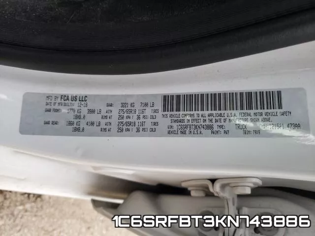 1C6SRFBT3KN743886 фото 2