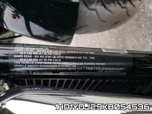 1HD1YDJ29KB054536 фото 2
