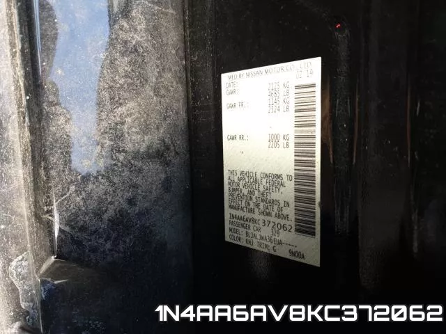 1N4AA6AV8KC372062 фото 2