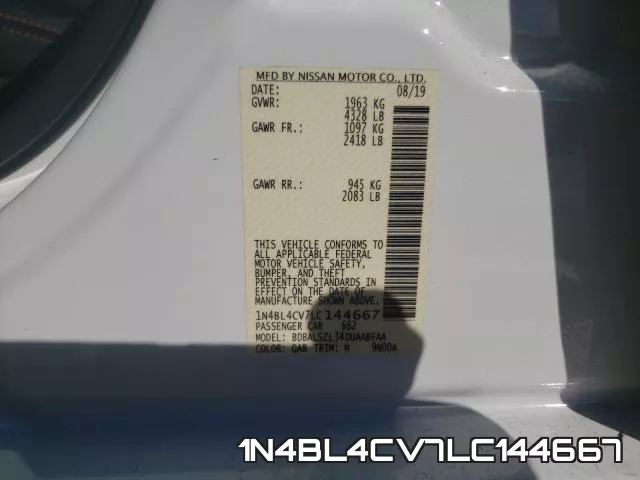1N4BL4CV7LC144667 фото 2
