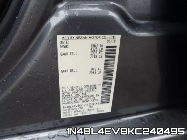 1N4BL4EV8KC240495 фото 2