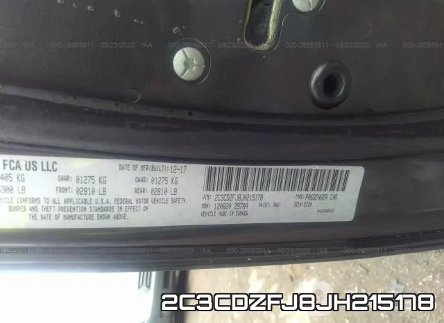 2C3CDZFJ8JH215178 фото 9