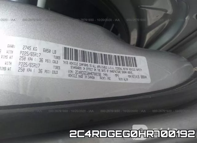 2C4RDGEG0HR700192 фото 10