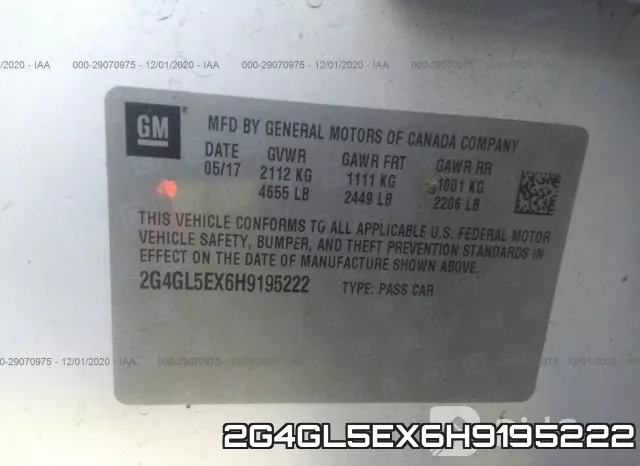 2G4GL5EX6H9195222 фото 10