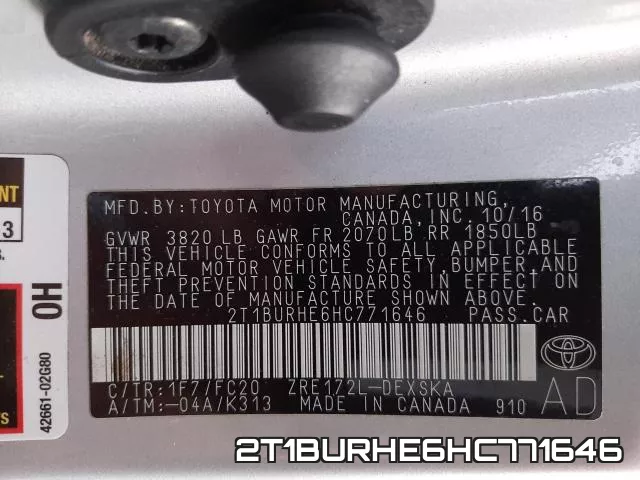 2T1BURHE6HC771646 фото 2