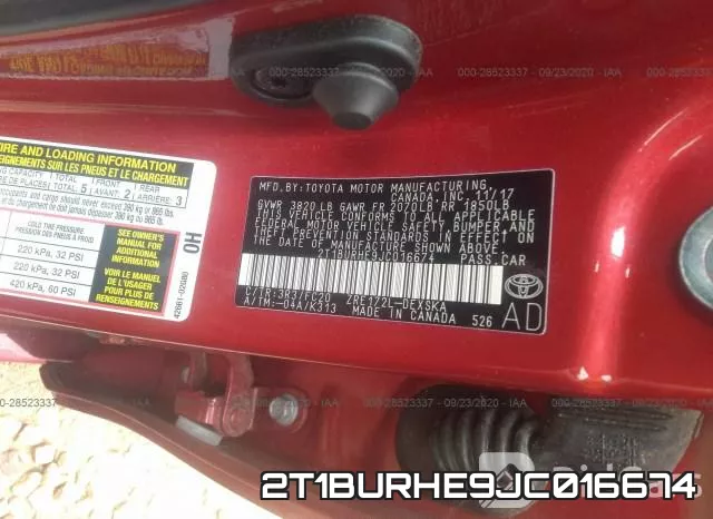 2T1BURHE9JC016674 фото 10