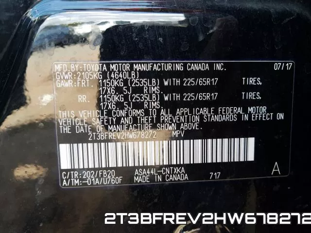 2T3BFREV2HW678272 фото 2