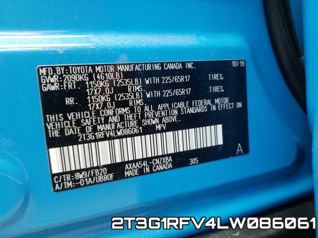 2T3G1RFV4LW086061 фото 2