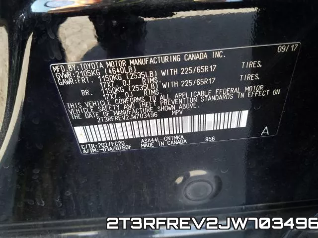 2T3RFREV2JW703496 фото 2