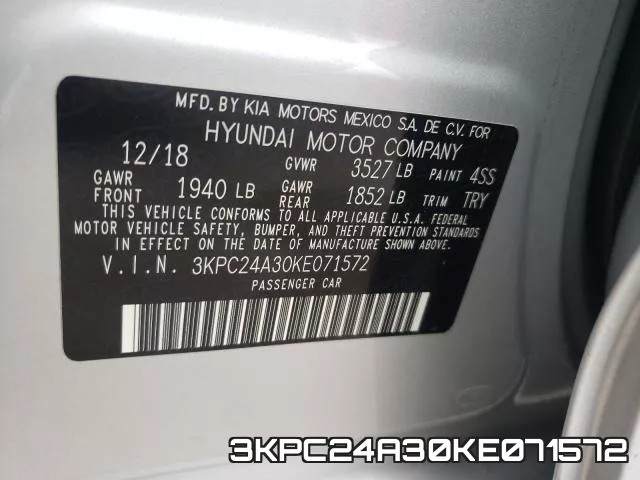 3KPC24A30KE071572 фото 2