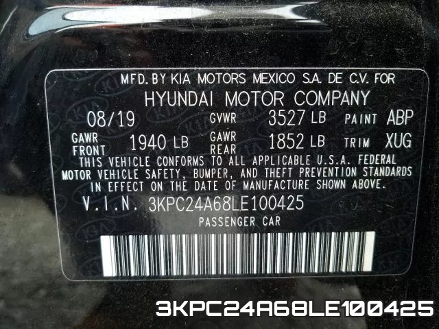 3KPC24A68LE100425 фото 2