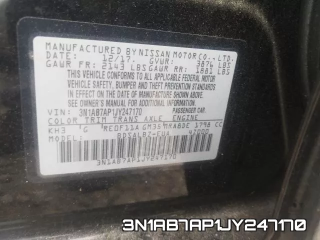 3N1AB7AP1JY247170 фото 2