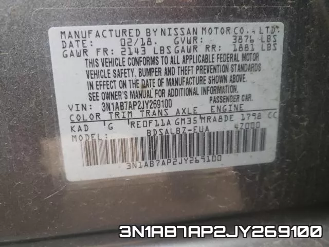 3N1AB7AP2JY269100 фото 2