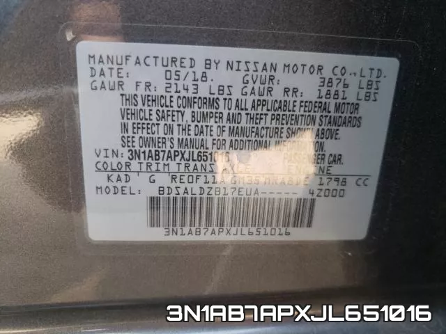 3N1AB7APXJL651016 фото 2