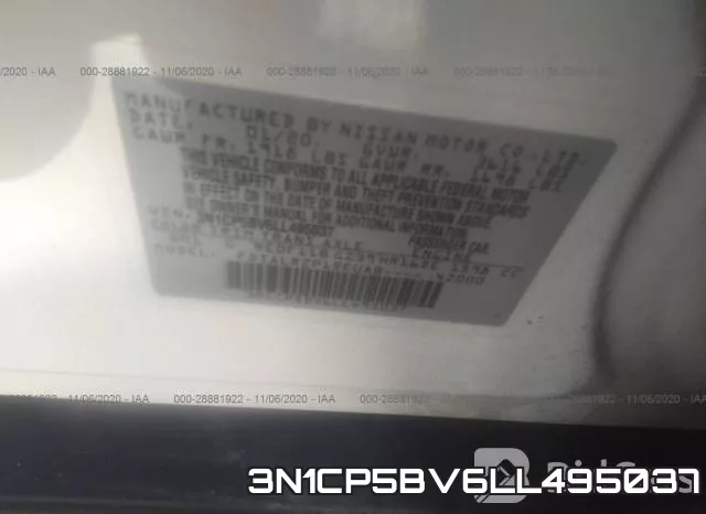 3N1CP5BV6LL495037 фото 10