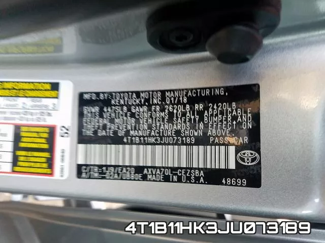 4T1B11HK3JU073189 фото 2
