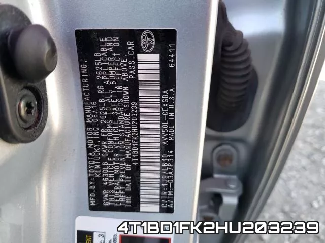 4T1BD1FK2HU203239 фото 2