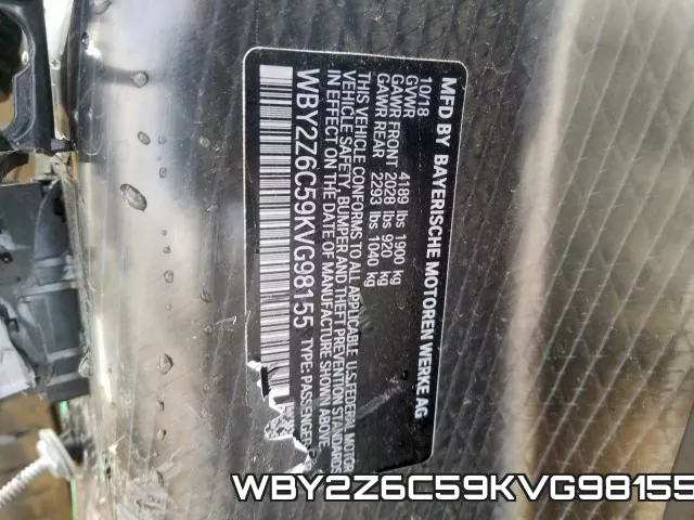 WBY2Z6C59KVG98155 фото 2