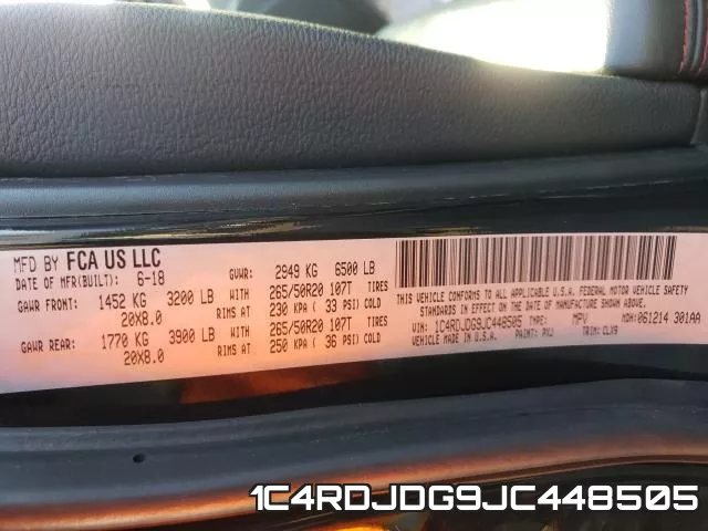 1C4RDJDG9JC448505 фото 2