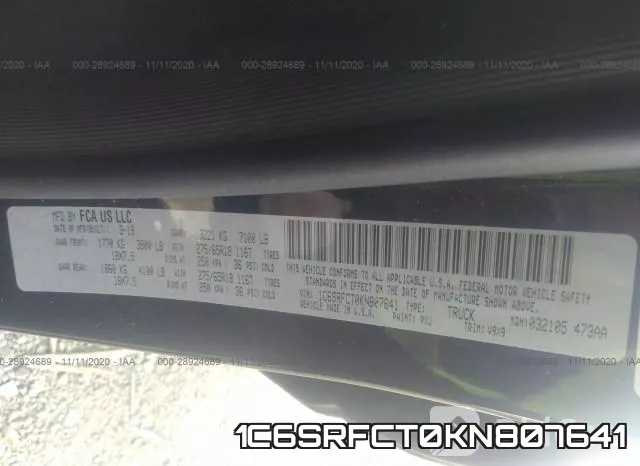 1C6SRFCT0KN807641 фото 10