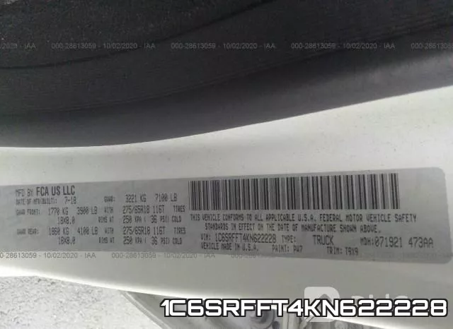 1C6SRFFT4KN622228 фото 10
