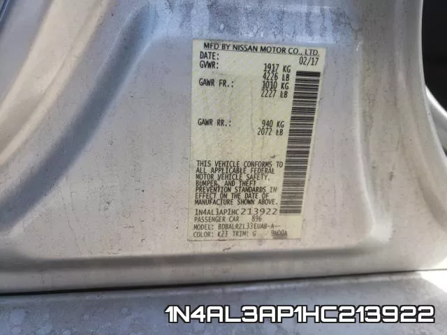 1N4AL3AP1HC213922 фото 2