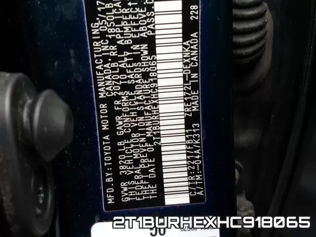 2T1BURHEXHC918065 фото 2