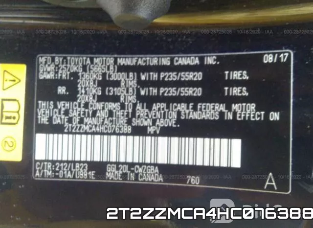 2T2ZZMCA4HC076388 фото 9