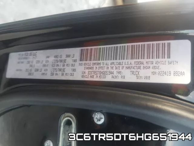 3C6TR5DT6HG651944 фото 2
