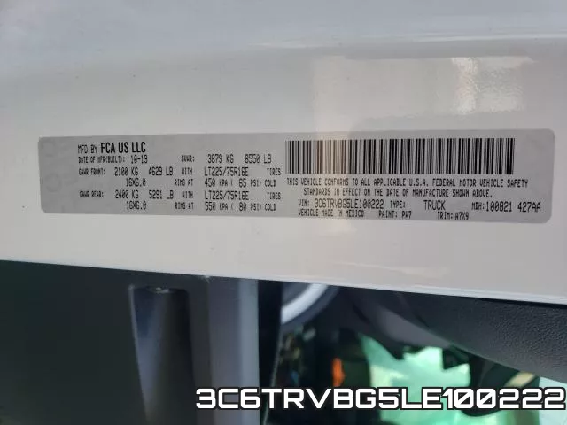 3C6TRVBG5LE100222 фото 2